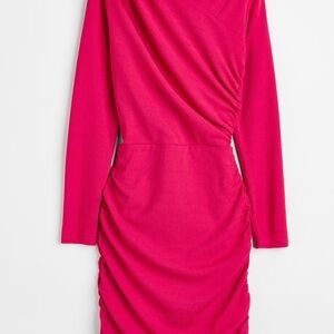 H&M Vibrant Red Long Sleeve Dress